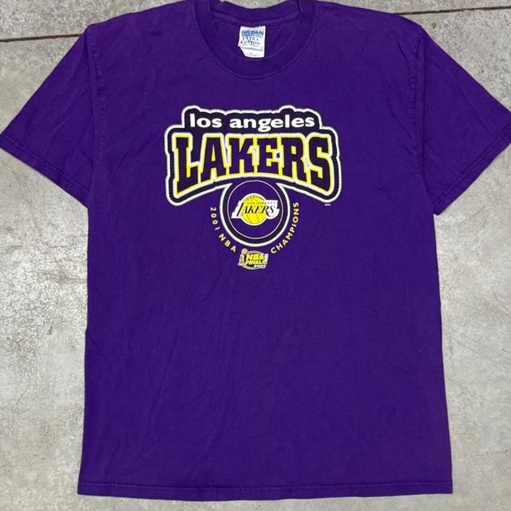 Vintage 2001 Los Angeles Lakers NBA Finals T Shirt Sz XL